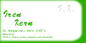 iren kern business card